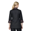 Bluza kucharska damska czarna rekaw 3/4 wzór W1 roz. XS